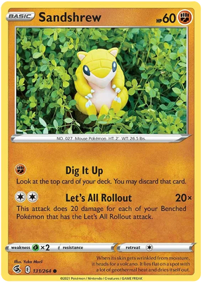 Sandshrew Fusion Strike Pokemon Card Singles 131/264