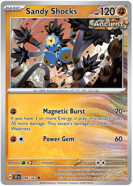 Sandy Shocks Temporal Forces Pokemon Single 098/162