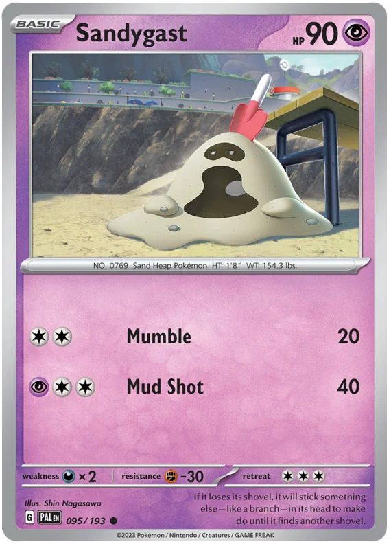 Sandygast Paldea Evolved Single Pokemon Card
