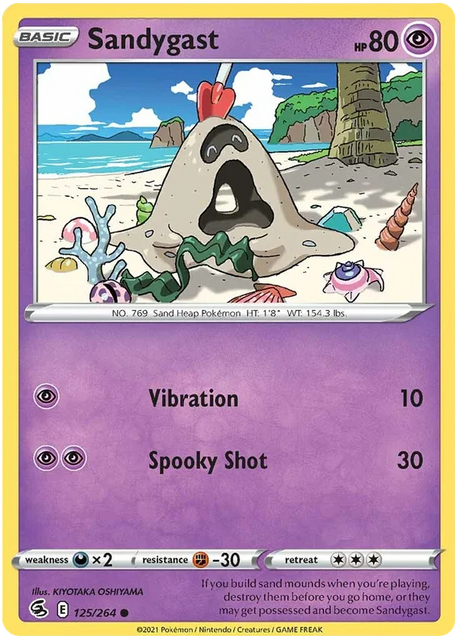 Sandygast Fusion Strike Pokemon Card Singles 125/264