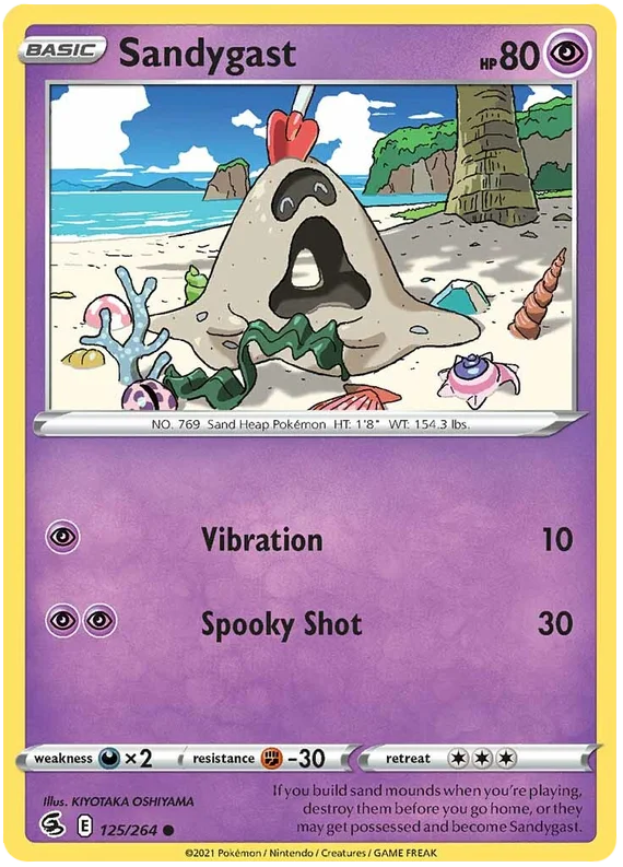 Sandygast Fusion Strike Pokemon Card Singles 125/264
