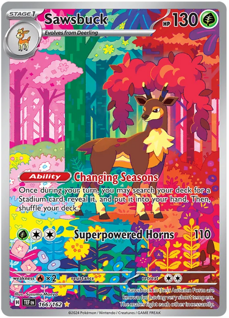 Sawsbuck Temporal Forces Pokemon Single 166/162
