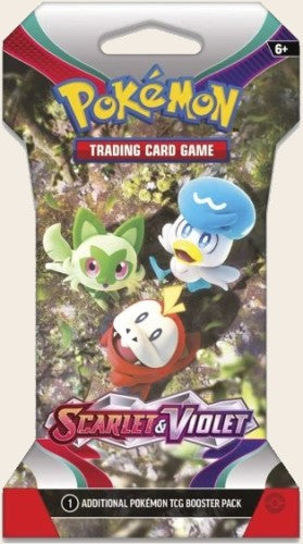 Pokemon Scarlet & Violet Sleeved Booster Pack Sprigatito Quaxly Fuecoco