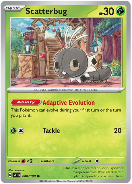 Scatterbug Scarlet & Violet Base Set Pokemon Card Single