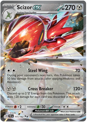 Scizor ex Temporal Forces Pokemon Single 111/162