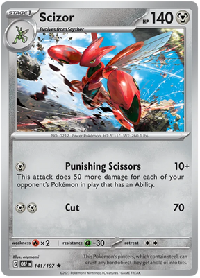 Scizor Obsidian Flames Single Pokemon Card