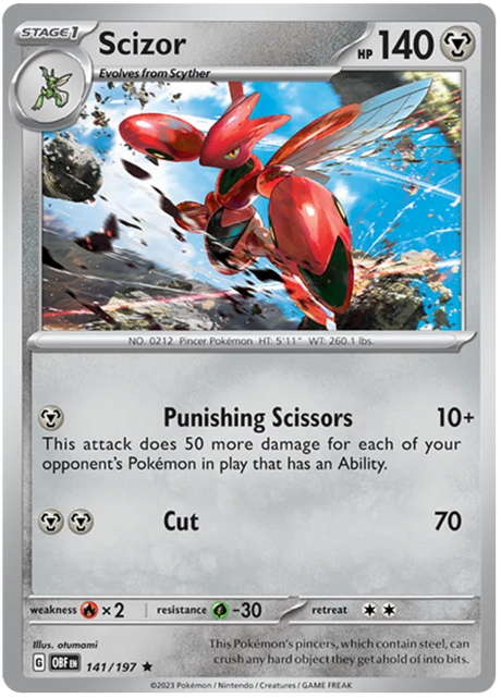 Scizor Obsidian Flames Single Pokemon Card