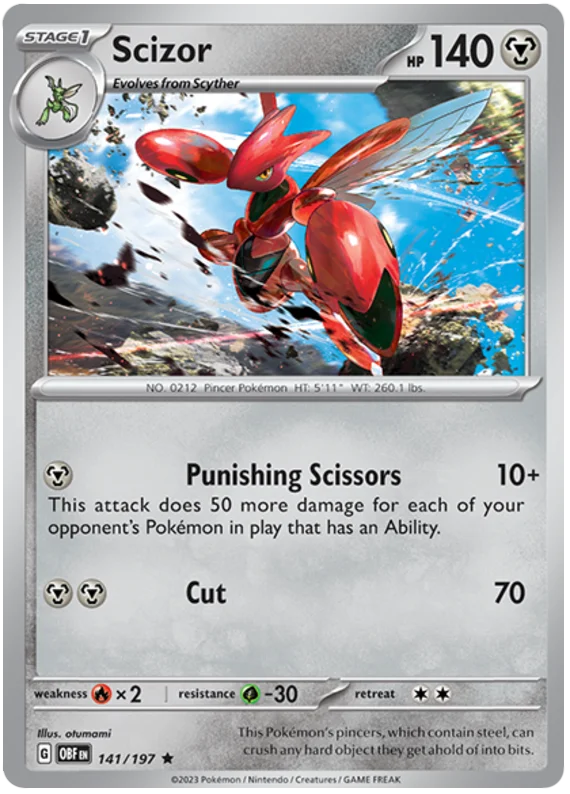 Scizor Obsidian Flames Single Pokemon Card