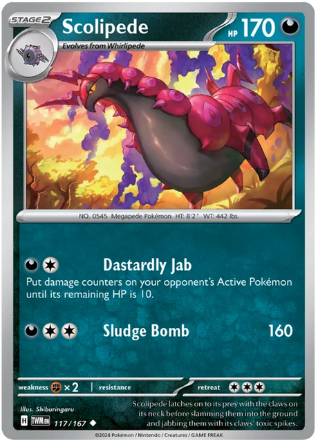 Scolipede Twilight Masquerade Pokemon Single 117/167