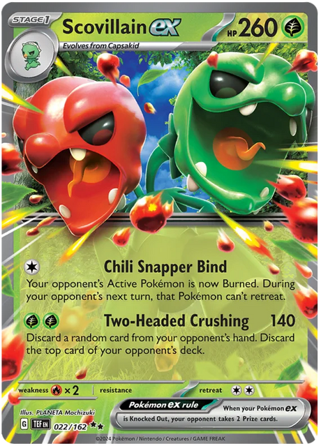 Scovillain ex Temporal Forces Pokemon Single 022/162