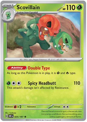 Scovillain Obsidian Flames Single Pokemon Card