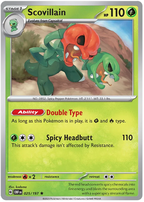 Scovillain Obsidian Flames Single Pokemon Card