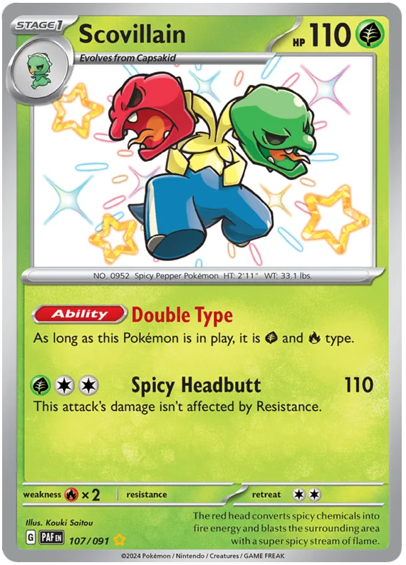 Scovillain Paldean Fates Pokemon Card Single 107/091