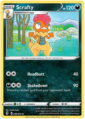 Scrafty 099/203 - Pokemon TCG Evolving Skies card
