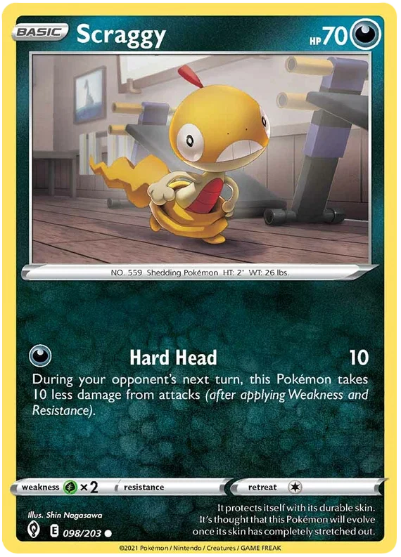 Scraggy 098/203 - Pokemon TCG Evolving Skies card