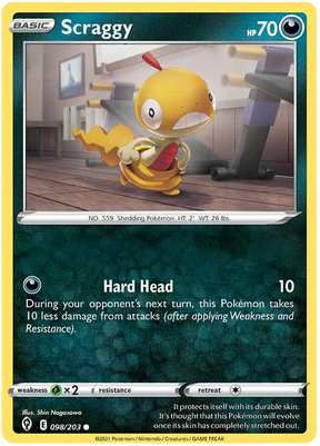 Scraggy 098/203 - Pokemon TCG Evolving Skies card