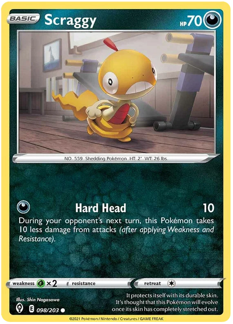 Scraggy 098/203 - Pokemon TCG Evolving Skies card