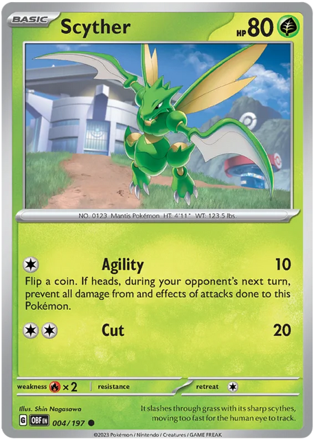 Scyther Obsidian Flames Single Pokemon Card