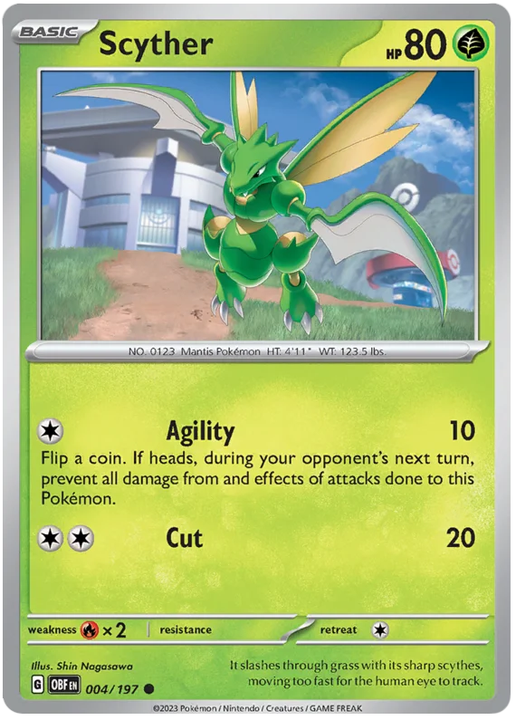 Scyther Obsidian Flames Single Pokemon Card