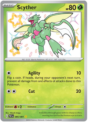 Scyther Paldean Fates Pokemon Card Single 095/091