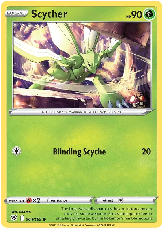 Scyther Astral Radiance Pokemon Card Singles 004/189