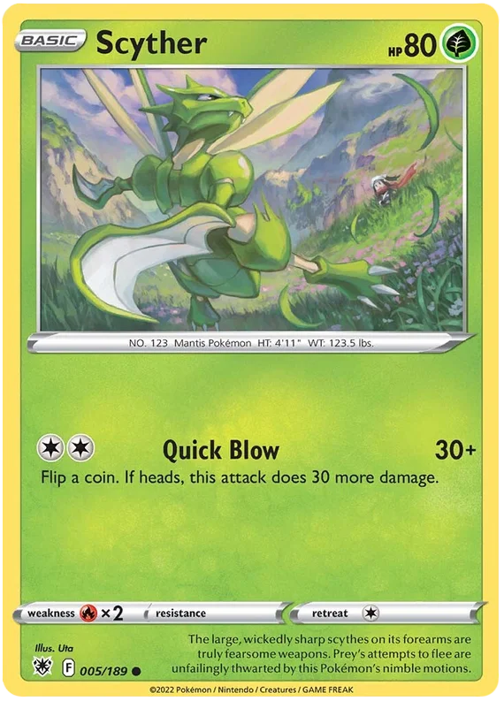 Scyther Astral Radiance Pokemon Card Singles 005/189