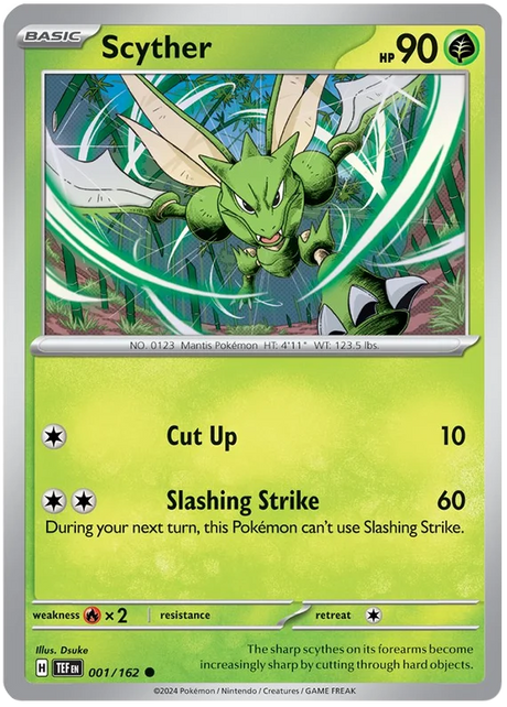 Scyther Temporal Forces Pokemon Single 001/162