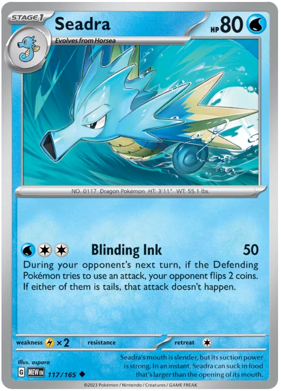Seadra 151 Single Pokemon Card