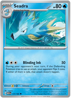 Seadra 151 Single Pokemon Card