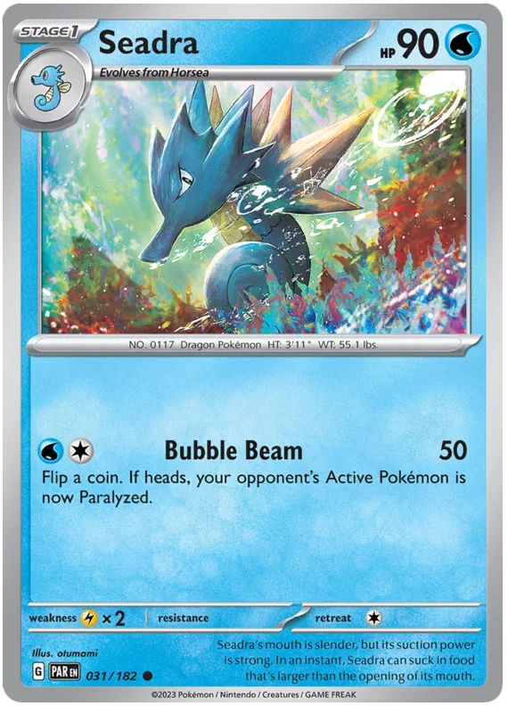 Seadra Paradox Rift Single Pokemon Card 031/182