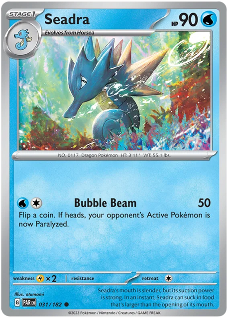 Seadra Paradox Rift Single Pokemon Card 031/182