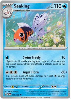 Seaking 151 Single Pokemon Card
