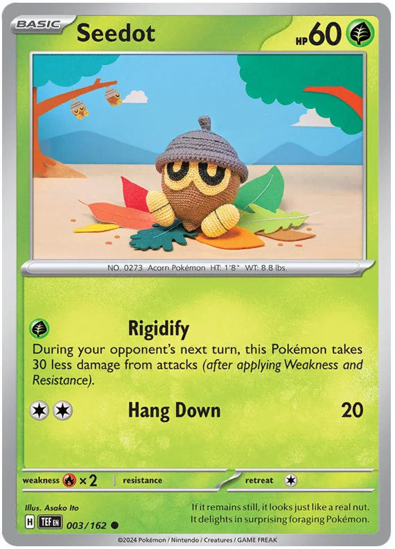 Seedot Temporal Forces Pokemon Single 003/162