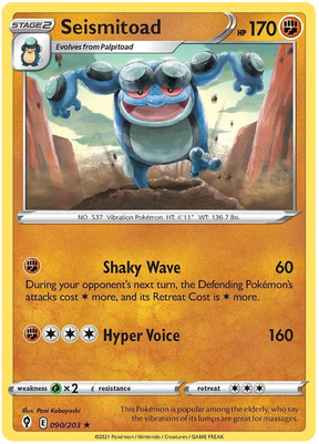 Seismitoad 090/203 - Pokemon TCG Evolving Skies card