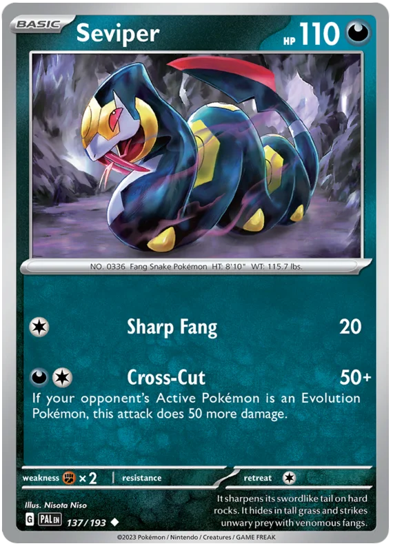 Seviper Paldea Evolved Single Pokemon Card