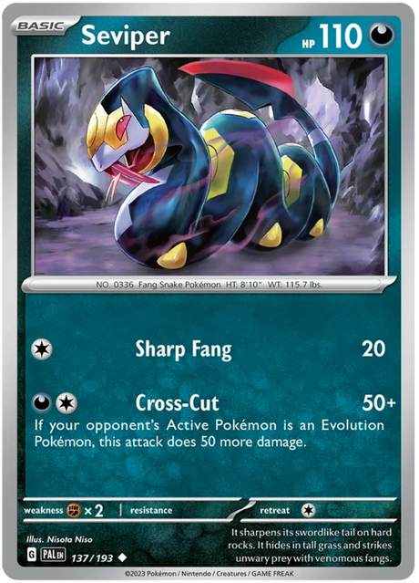Seviper Paldea Evolved Single Pokemon Card