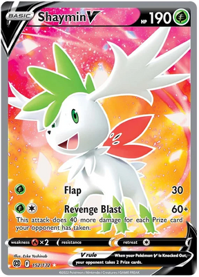 Shaymin V Brilliant Stars Pokemon Card Singles 152/172