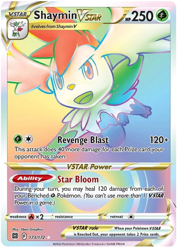 Shaymin VSTAR Brilliant Stars Pokemon Card Singles 173/172