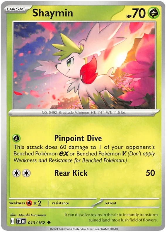 Shaymin Temporal Forces Pokemon Single 013/162