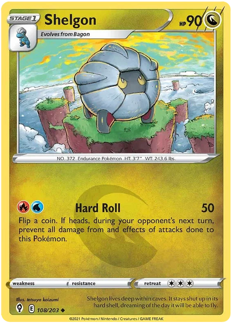 Shelgon 108/203 - Pokemon TCG Evolving Skies card