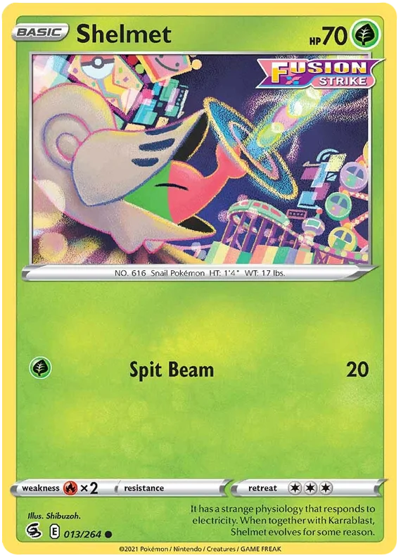 Shelmet Fusion Strike Pokemon Card Singles 013/264