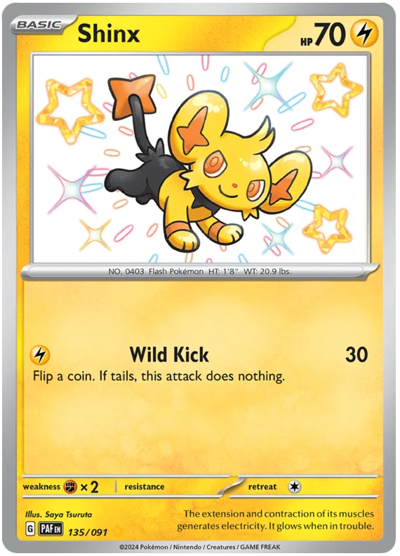 Shinx Paldean Fates Pokemon Card Single 135/091