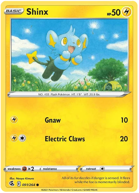 Shinx Fusion Strike Pokemon Card Singles 091/264