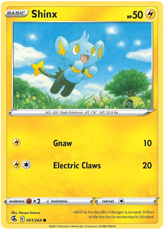 Shinx Fusion Strike Pokemon Card Singles 091/264