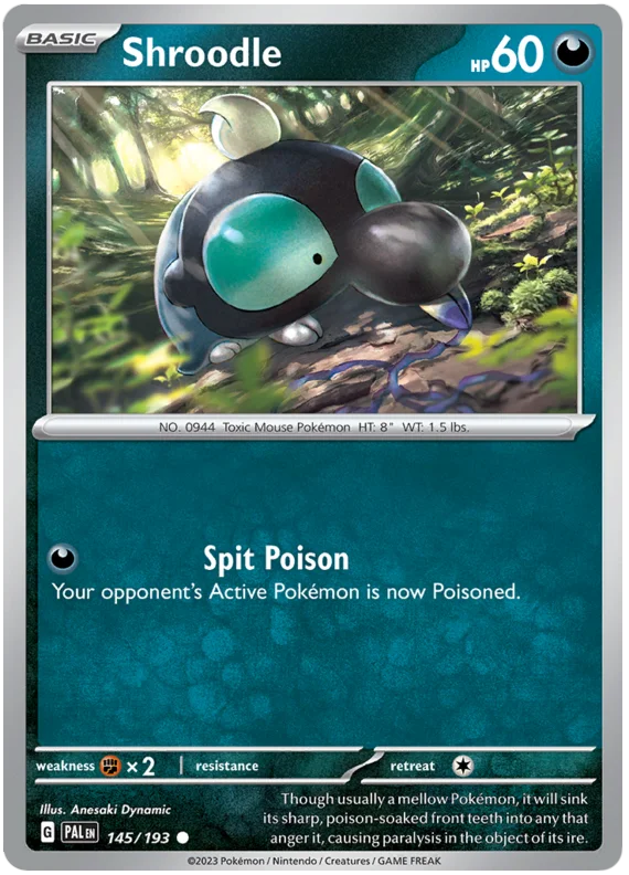 Shroodle 145 Paldea Evolved Single Pokemon Card