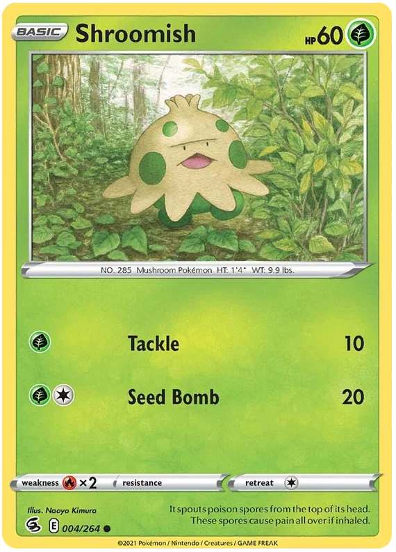 Shroomish Fusion Strike Pokemon Card Singles 004/264