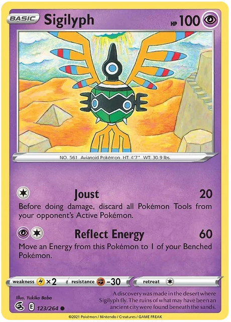 Sigilyph Fusion Strike Pokemon Card Singles 123/264