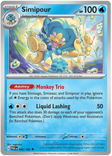 Simipour Paradox Rift Single Pokemon Card 042/182