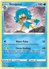 Simipour Fusion Strike Pokemon Card Singles 069/264