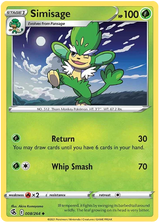 Simisage Fusion Strike Pokemon Card Singles 008/264
